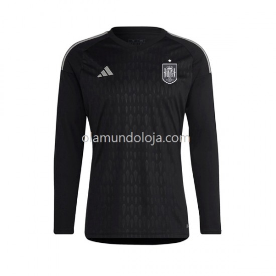 Camisola Espanha Guarda-redes Homem Equipamento Primeiro 2022 Manga Comprida